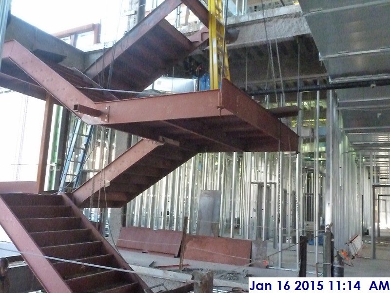 Continued installing Stair -3 at the 3rd floor Facing East